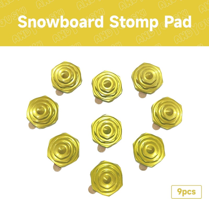 ANDYOUSKI 4-Layer Hexagonal Tapered Studs 18mm Aluminum Snowboard Stomp Pad - 9pcs - Image 2